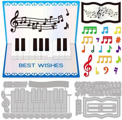 SPHProducts - 3D Piano Noten Snijmatrijzen - Muziek Noten Embossing
