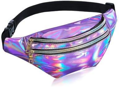 Dailygoods- Buiktas Waterdicht - Heuptas Dames/Heren - Glinsterende Pailletten - Verstelbare Riem - Duurzaam PU-Leer - Lichtgewicht en Scheurvast