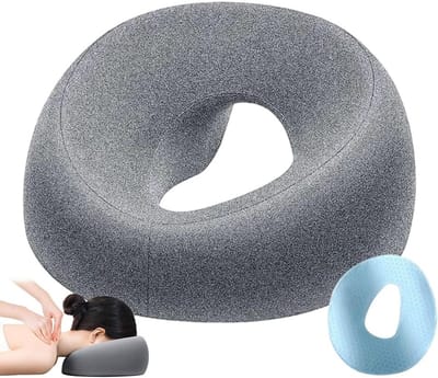 Ergonomisch gezichtskussen van traagschuim voor massages, hoofdsteun voor bed en spa, ideaal voor thuisgebruik en cosmetische behandelingen