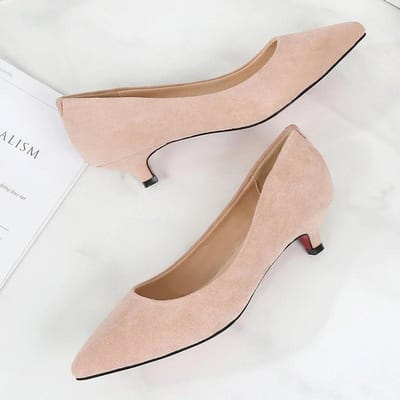 Dames Lage Kleine Hoge Hakken Schoenen Korte Gelakt Leer Pumps Grote Maat 41/42/43 Dames Werk Kantoor Schoenen Bruids Chaussures Femme 38 beige