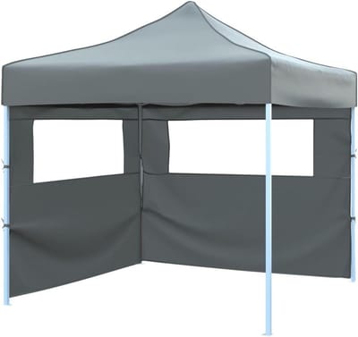 Vouwtent Partytent - Pop-up Paviljoen - Feesten Organiseren - Waterdicht UV-bestendig - 3 x 3 m - Antraciet