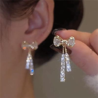 Boucles d'Oreilles Nœud, Boucles d'Oreilles au Design Tendance et Élégant, Boucles d'Oreilles Exquises pour Femmes, Polyvalentes Pour le Quotidien. or