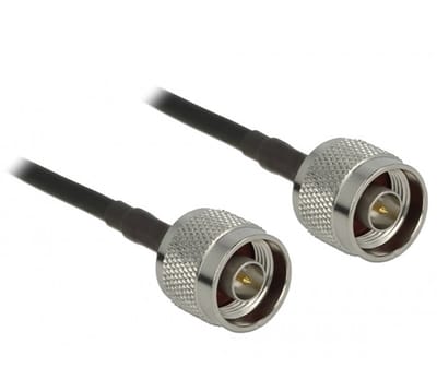 N (m) - N (m) kabel - LMR195/RF195 - 50 Ohm / zwart - 1 meter