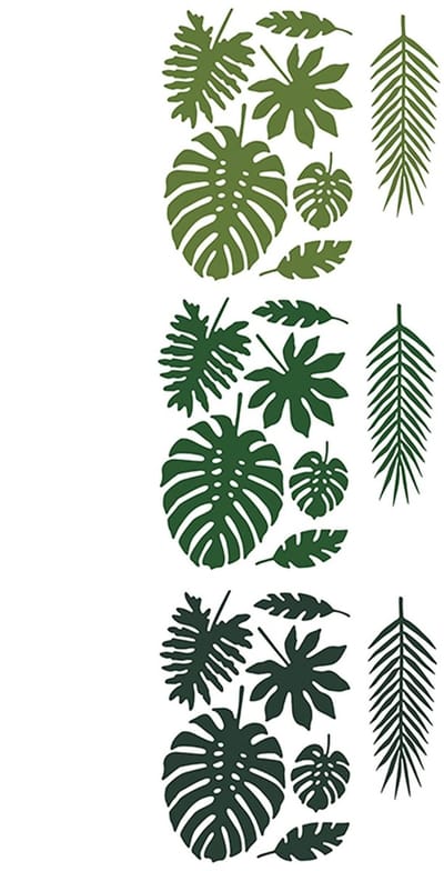 PARTYDECO - 21 tropische papieren bladeren Hawaï 40 cm decoratief van karton