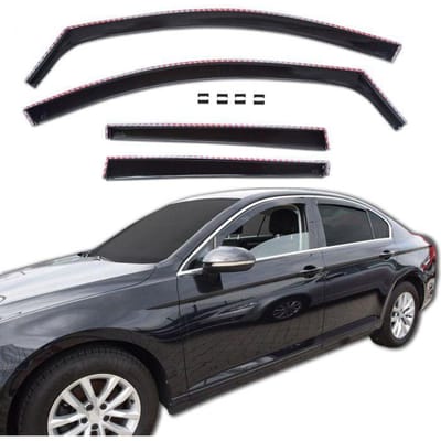 Luchtafweerders - Volkswagen Passat B8 (2014+) - 4 deuren Sedan - Zwart getint - Eenvoudige montage