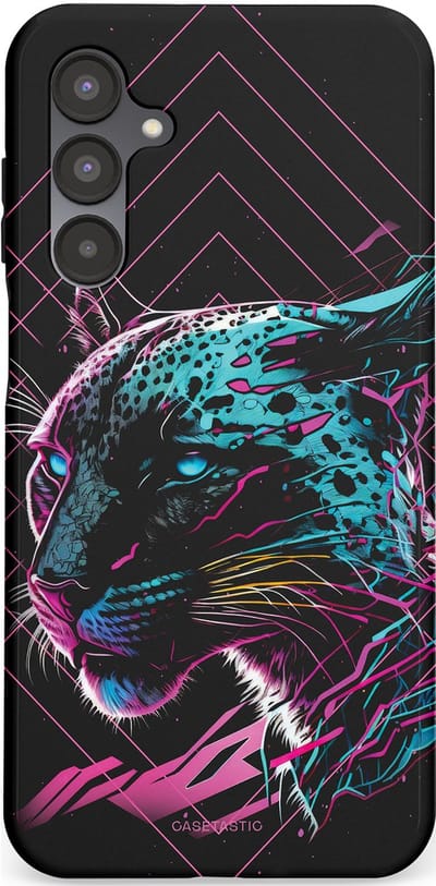 Casetastic hoesje geschikt voor Samsung Galaxy A16 - Dubbellaagse bescherming - Neon Jager - Fashion Case - Zwart Petrol