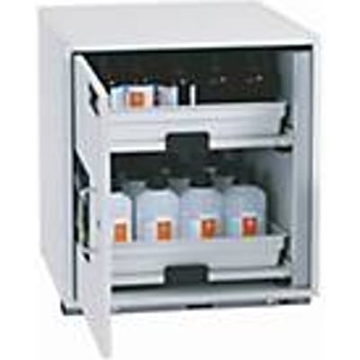 Zure en alkalische onderkast asecos SL-CLASSIC-UB, scharnierende deur, aanslag links, voorkant lichtgrijs, B 590 x D 570 x H 600 mm