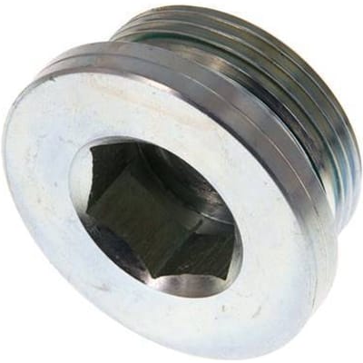G 1 1/4'' Buitendraad Verzinkt Stalen Plug met Binnenzeskant en FKM Afdichting 250 Bar - FL1-M-EZF-114G-I