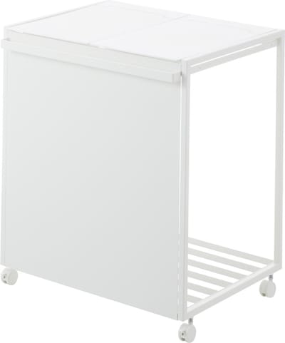 Yamazaki Afvalscheidingsprullenbak met wielen - 2 comp - Tower - Wit