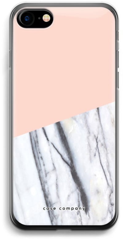 Case Company® - Hoesje geschikt voor iPhone SE 2020 hoesje - A touch of peach - Soft Cover Telefoonhoesje - Bescherming aan alle Kanten en Schermrand