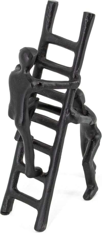 Decoratiebeeld metaal ladder zwart