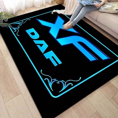Daf Vrachtwagen Tapijt en Kleed Klassieke Auto logo Tapijt Vloermat Woonkamer Slaapkamer Decoreren Zacht Tapijt Kinderkamer Kleed Wasbare Kleden 40x60cm