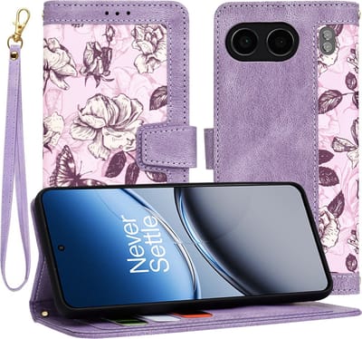 Hoesje geschikt voor OnePlus Nord 4 - Techsuit FlipCraft Book Wallet Case met koord - Mysterious Purple