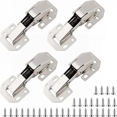 4 Stuks Softclose 90 Graden Kast Scharnieren met Hydraulische Demper 113 x 43 mm voor Houten Deuren en Meubels