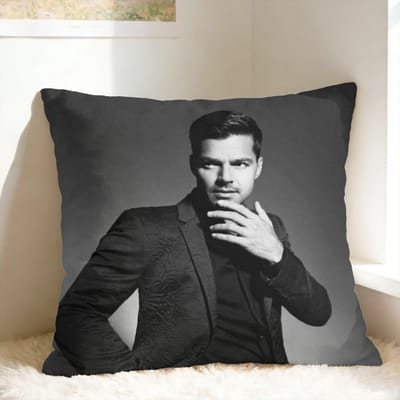 R-Ricky Martin Kussenhoes Zachte Kussenhoes Vintage Kussensloop Voor Woonkamer Bed Stoel 45x45cm