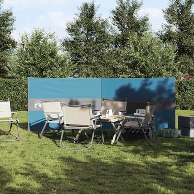 vidaXL - Windscherm - camping - waterdicht - 344x120 - cm - blauw