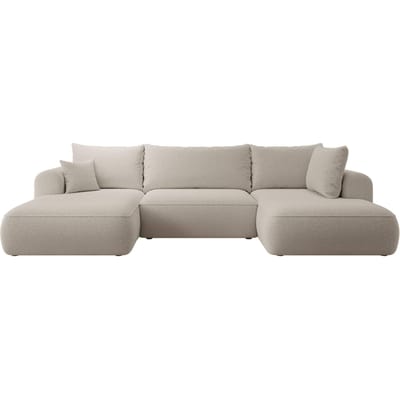 U-bank Philipa rechts bouclé met slaapfunctie | Selsey Design