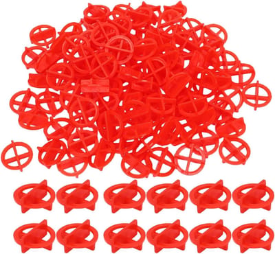 Tegelafstandhouders - Tegel spacers - Muurvloer Installatie - Herbruikbaar Ontwerp - 2 Mm - Rood