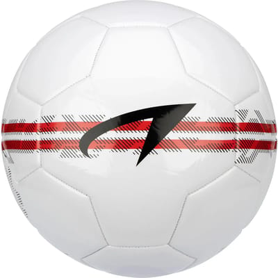 Avento voetbal - Grid-Mark - Wit/Rood - Maat 5 - ⌀ ca. 22 cm