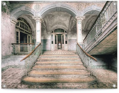Tuinposter Abandoned Entrance - 60 x 80 - Canvas - REINDERS