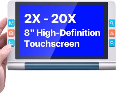 Draagbare digitale leesloep - Elektronische loep - Touchscreen 20,3 cm - Zoom 2-20x - Autofocus 13 MP - Kleurmodi 26 - HDMI-uitgang - Voor slechtzienden