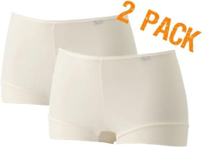 Avet Dames Boxershorts - Microvezel - maat S - Ivoor - 2-Pack