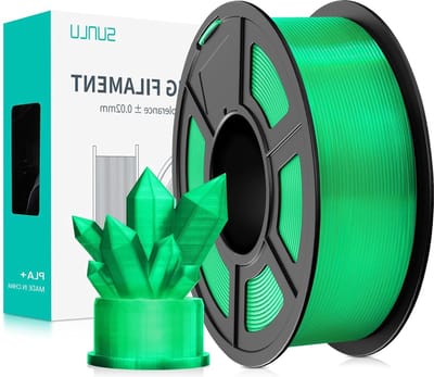 175 mm PLA Plus Filament 1 kg Sterker Belastbaar - Neatly Wound - Maatnauwkeurigheid +/- 002 mm - Transparant Groen