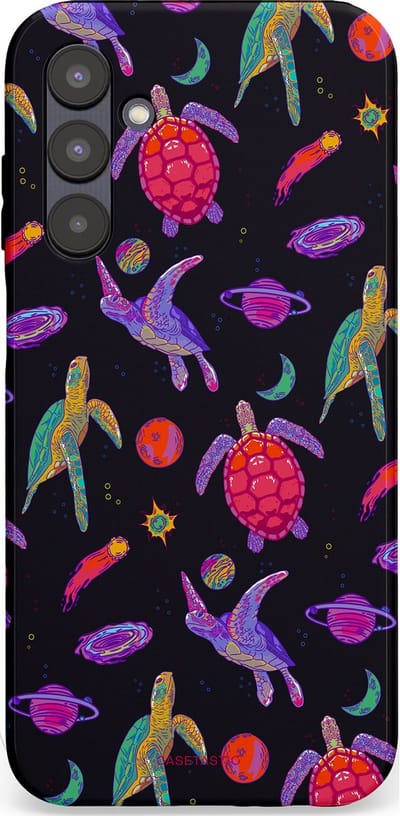 Casetastic Hoesje Geschikt voor Samsung A25 - Stijlvolle Beschermende Duo-layer Case - Astro schildpad