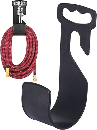 Slangenhanger - Opbergrek Slang - Tuinonderhoud Opslag - Weerbestendige Constructie - 28 x 13 cm - Zwart