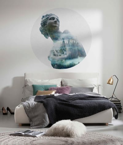 Fotobehang - Gaia 125x125cm - Rond - Vliesbehang - Zelfklevend
