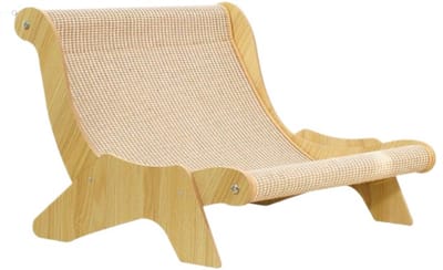 Kattenbed Hout & Sisal - Groot - Kattenstoel/Kattenkrabstoel/Krabpaal/Kattenhangmat