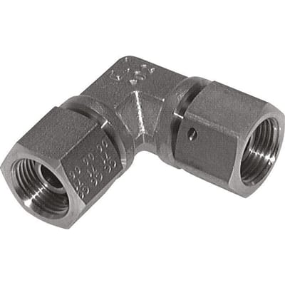 90° L-Koppeling G2'' Binnendraad Hoge Druk RVS 60° Conus 75bar Hydrauliek - F2F4P