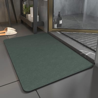 Badmat antislip badkamertapijt - rubber sneldrogend super absorberende dunne badmat geschikt onder de deur, badmat wasbaar, douchemat voor bad, douche, wastafel