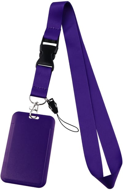 Travel Cords - Keycord met Badgehouder Paars - Stijlvol - Praktisch