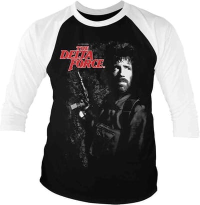 The Delta Force Raglan top -S- The Delta Force Zwart/Wit