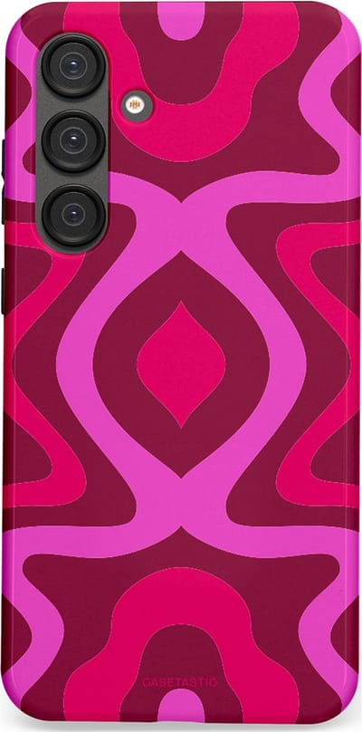 Casetastic Hoesje Geschikt voor Samsung S25 Plus - Stijlvolle Beschermende Duo-layer Case - Retro golf