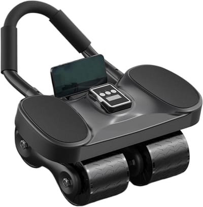 Buikspierroller Elleboogsteun - Core Trainer - Krachtige Kernen - Stille Werking - Compact Ontwerp - Zwart