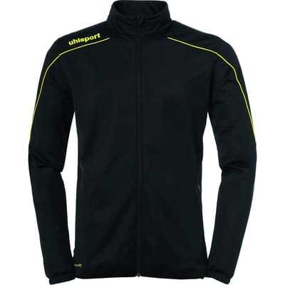 Uhlsport Stream 22 Classic Trainingsjas Kind Zwart-Limoen Geel Maat 140
