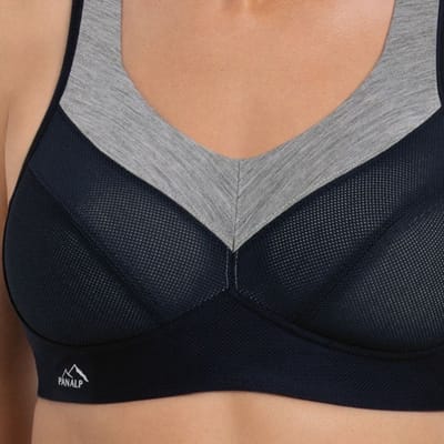Anita - Active PanAlp Wool sport bh - black/melange - 75F