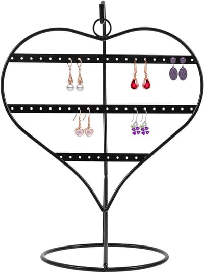 Oorbellenpresentatiestandaard van metaal, sieradenorganizer voor oorbellen, hangers en stekers, stijlvolle tafelsieradenhouder