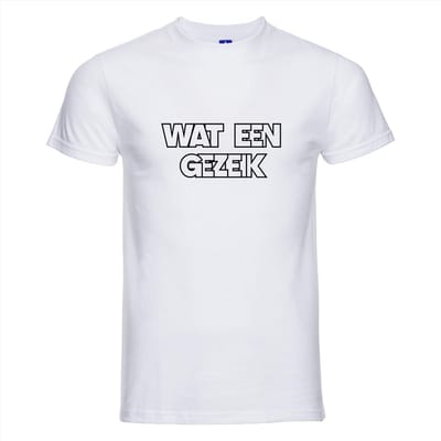 Wat een gezeik T-shirt - 100% Katoen - Maat XS - Classic Fit - Wit