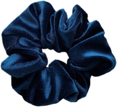 Zachte Retro Haarbanden voor Vrouwen, Elastische Scrunchies en Ponytail Accessoires in Donkerblauw, Perfect voor Elke Gelegenheid