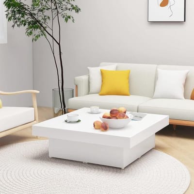 Vierkante Salontafel - Lage Tafel Koffietafel - Woonkamer Decoratie - Vier Delig Tafelblad - 90 x 90 x 28 cm