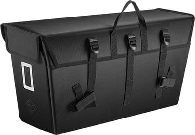 Fietstas Achterdrager - Fietsbagage Tas - Boodschappen Doen - Waterdicht PVC Materiaal - 23 Liter - Zwart
