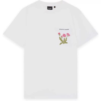 Geborduurde T-shirt met print Lyle & Scott