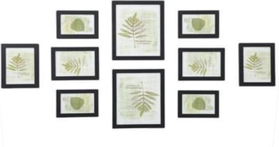 fotolijst, set van 10 fotolijsten - 2 stuks 20 x 25 cm, 4 stuks 13 x 18 cm en 4 stuks 10 x 15 cm, gemaakt van vezelplaat, zwart RPF310H