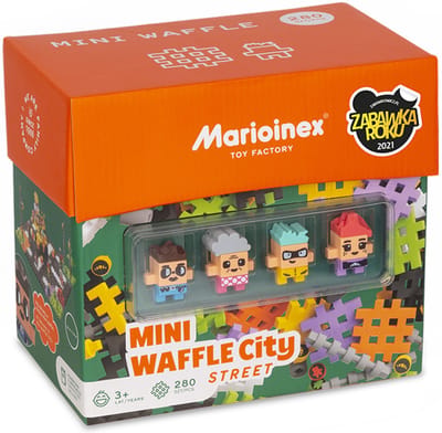 Mini wafel blokken straat 280 stuks - Marioinex - vanaf 3 jaar