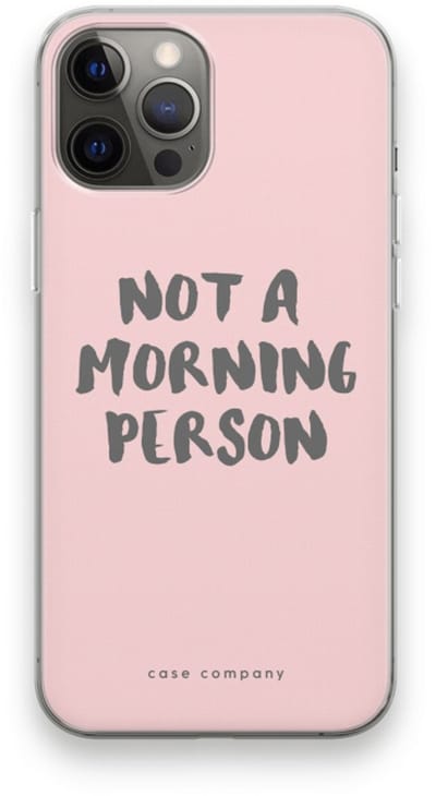 Case Company® - Hoesje geschikt voor iPhone 12 Pro Max hoesje - Morning person - Soft Cover Telefoonhoesje - Bescherming aan alle Kanten en Schermrand
