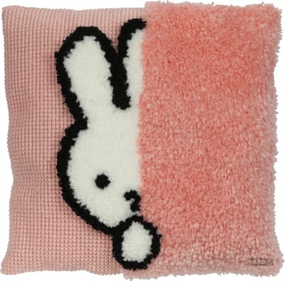 Pako borduurpakket knoop/ kruissteek kussen - Nijntje Kiekeboe , Dick Bruna - geprint stramien - 012.025 - DIY kit