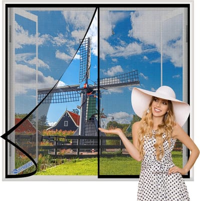 Magnetische Hordeur Hor Zwart 100x180cm Wasbaar Vliegengordijn Zonder Boren